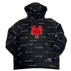Zoo York Black Red White Youth XL 16 Boy Skater Hoodie